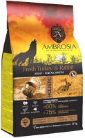 Сухой корм для собак Ambrosia Grain Free чувств. пищевар с индейкой и кроликом / U/ATR12 (12кг) - 