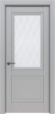 Дверь межкомнатная el'Porta Классико-83 60x200 (Nardo Grey/White Сrystal)