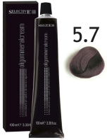 Крем-краска для волос Selective Professional Oligomineral Cream 5.7 / 86057 (100мл, светло-каштановый фиолетовый) - 