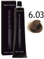 Крем-краска для волос Selective Professional Oligomineral Cream 6.03 / 86603 (100мл, темный блондин золотистый) - 