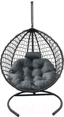 Кресло подвесное Craftmebelby Кокон Капля Премиум (серый/графит)