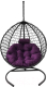 Кресло подвесное Craftmebelby Кокон Капля Премиум (фиолетовый/графит) - 