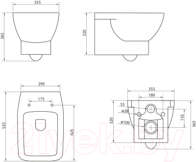 Купить Унитаз подвесной BelBagno Lago BB128CH/BB128SC в Гродно