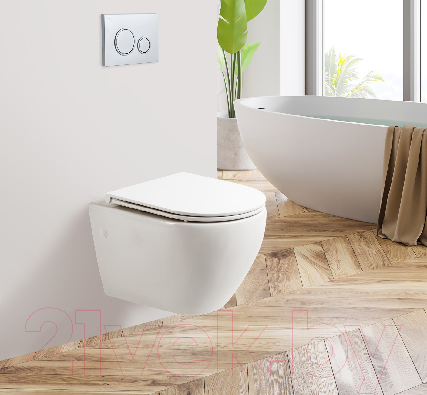 Унитаз подвесной BelBagno Sfera-R BB046CHR/BB870SC