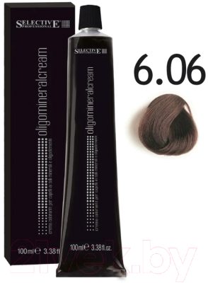 Крем-краска для волос Selective Professional Oligomineral Cream 6.06 / 86606 (100мл, темный блондин мокко)