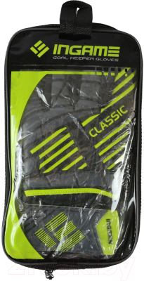 Перчатки вратарские Ingame Classic (р.7, черный/салатовый)