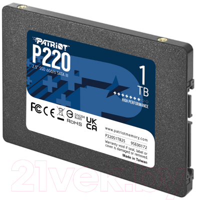 SSD диск Patriot P220 1TB (P220S1TB25)