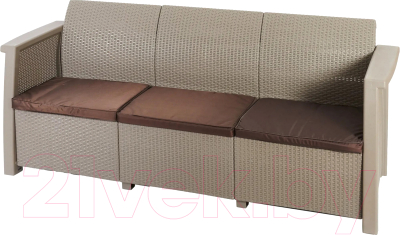 Диван садовый Keter Toledo Love Seat Max / 254012 (капучино)