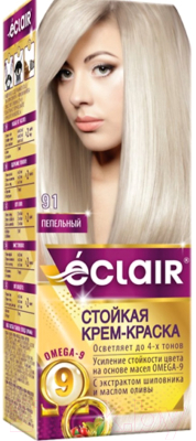 Крем-краска для волос Eclair 9.1 (пепельный)