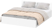 Двуспальная кровать NN мебель Токио 160x200 (белый текстурный) - 