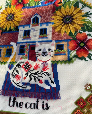 Набор для вышивания Merejka Дом – это там, где находится кошка / K-220