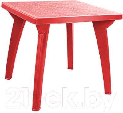 Стол пластиковый DD Style Луна квадратный 740кр (красный)