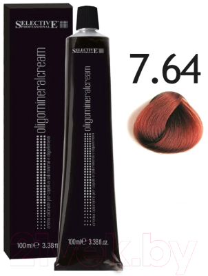 Крем-краска для волос Selective Professional Oligomineral Cream 7.64 / 86764 (100мл, блондин красно-медный)