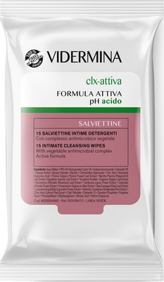 Влажные салфетки для интимной гигиены Vidermina Clx-Attiva (15шт) - 