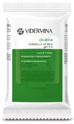 Влажные салфетки для интимной гигиены Vidermina Clx-Attiva (15шт)