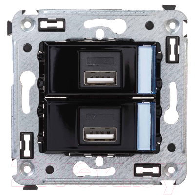 Розетка DKC Avanti USB / 4402543 (черный квадрат)