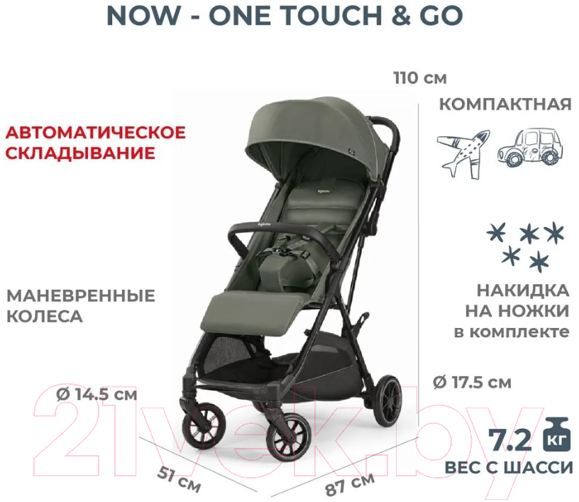 Детская прогулочная коляска Inglesina Now / AG84P0SPGRU