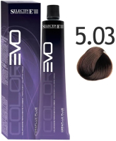 Крем-краска для волос Selective Professional Colorevo 5.03 / 84503 (100мл, светло-каштановый натурально-золотистый) - 