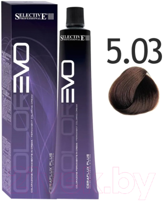 Крем-краска для волос Selective Professional Colorevo 5.03 / 84503 (100мл, светло-каштановый натурально-золотистый)