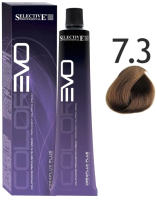 Крем-краска для волос Selective Professional Colorevo 7.3 / 84073 (100мл, блондин золотистый) - 