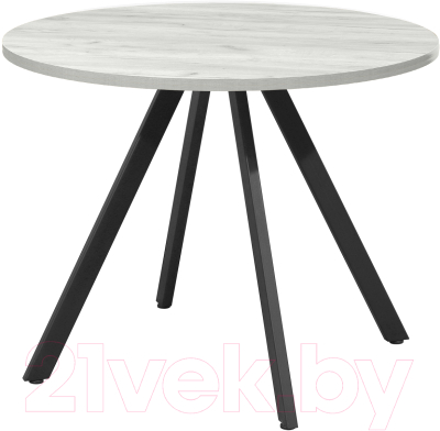 Обеденный стол Millwood Олесунн D900 (дуб белый Craft/металл черный)
