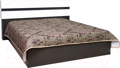 Двуспальная кровать Мебель-КМК 1600 Монако 1 0673.3 (графит/дуб венеция)
