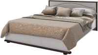 Полуторная кровать Мебель-КМК 1200 Сицилия 0852.17 (белый/дуб портовый/дуб венеция) - 
