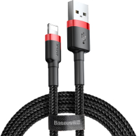 Кабель Baseus Cafule USB For Lightning / CALKLF-C19 (2м, черный/красный) - 