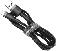 Кабель Baseus Cafule USB For Lightning / CALKLF-RG1 (3м, черный/серый) - 