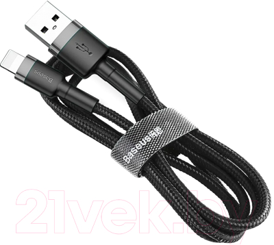 Кабель Baseus Cafule USB For Lightning / CALKLF-RG1 (3м, черный/серый)