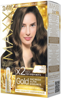 Крем-краска для волос Maxx Deluxe Gold Hair Dye Kit тон 7.0 (русый натуральный) - 