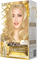 Крем-краска для волос Maxx Deluxe Gold Hair Dye Kit тон 10.0 (жемчужный блонд) - 