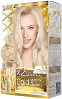 Крем-краска для волос Maxx Deluxe Gold Hair Dye Kit тон 0.1 (платиновый блондин) - 