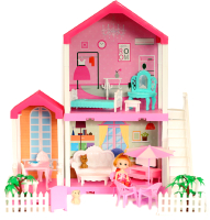 Кукольный домик Sharktoys Dream Villa двухэтажный / 11500016 (розовый) - 