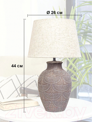 Прикроватная лампа Лючия 655 Журавли (коричневый/белый/бежевый)