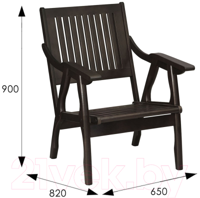 Кресло садовое Мебелик Массив решетка (венге)