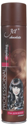 Изображение товара Лак для укладки волос Jet Hair Chocolate Экстра сильная фиксация (300мл)