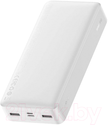 Портативное зарядное устройство Baseus Bipow Digital Display 20000mAh / PPBD050102 (белый)