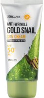 Крем солнцезащитный Lebelage Anti Wrinkle Gold Snail Sun Cream SPF50+ PA+++ Для лица и тела (70мл) - 