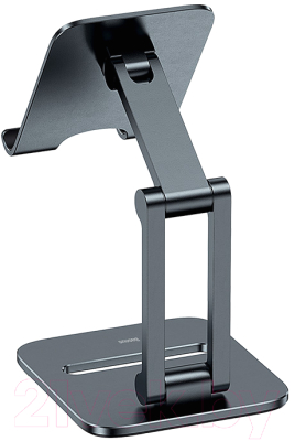 Держатель для смартфонов Baseus Desktop Biaxial Foldable Metal Stand / LUSZ000013 (серый)