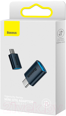 Адаптер Baseus Ingenuity Series Mini OTG Adaptor Type-C to USB-A 3.1 /ZJJQ00003 (синий)
