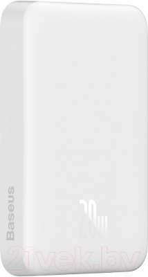 Портативное зарядное устройство Baseus Magnetic Mini Wireless 10000mAh / PPCX030002 (белый)