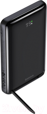 Портативное зарядное устройство Baseus Magnetic Bracket Wireless 10000mAh / PPCX000203 (синий)