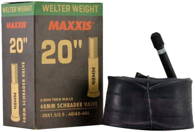 Камера для велосипеда Maxxis Welter Weight 20x1.0/1.5 25/40-406 LSV48 / EIB00160700