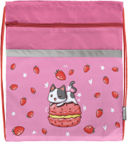 Мешок для обуви Schoolformat Strawberry Cat / МОБК-СРК (розовый) - 