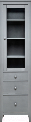 Шкаф-пенал с витриной Импэкс Leset Мира 13 (серый)