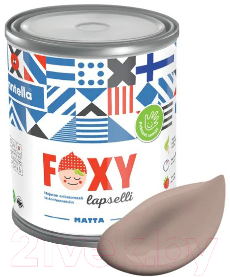 Краска Finntella Foxy Lapselli Matte Mussu / F-50-1-1-FL224