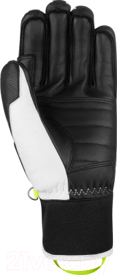 Перчатки лыжные Reusch Master Pro / 6101109-7746 (р-р 9.5, Black/White/Safety Yellow)