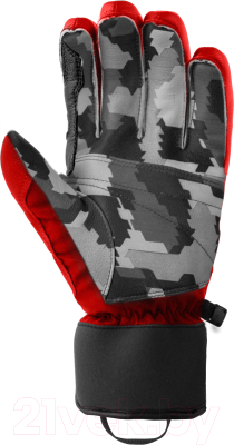 Перчатки лыжные Reusch Marco Odermatt Fire / 6201111-3366 (р-р 8, Red/Grey Camo)