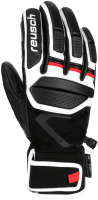Перчатки лыжные Reusch Pro Rc / 6201110-7745 (р-р 7.5, Black/White/Fire Red) - 